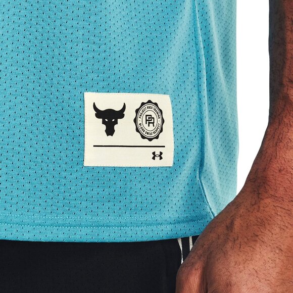 $55 UNDER ARMOUR PROJECT ROCK REVERSIBLE MESH TANK 1377442-433 GLACIER BLUE M - Picture 6 of 10